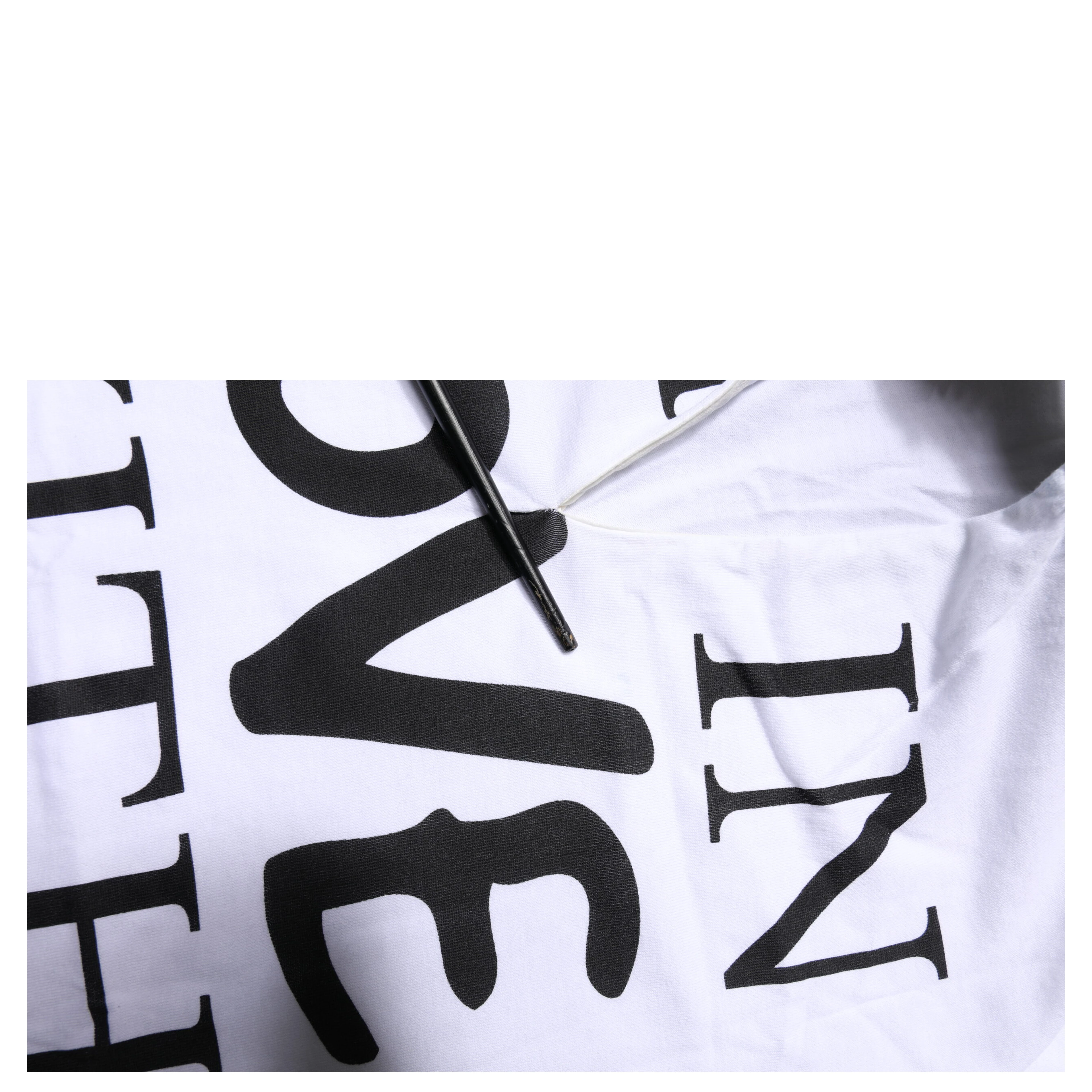 White Cotton Silk Blend Ascot Collar T-shirt
