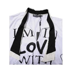 White Cotton Silk Blend Ascot Collar T-shirt