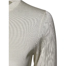 Cream Short Sleeve Silk Round Neck Blouse Top