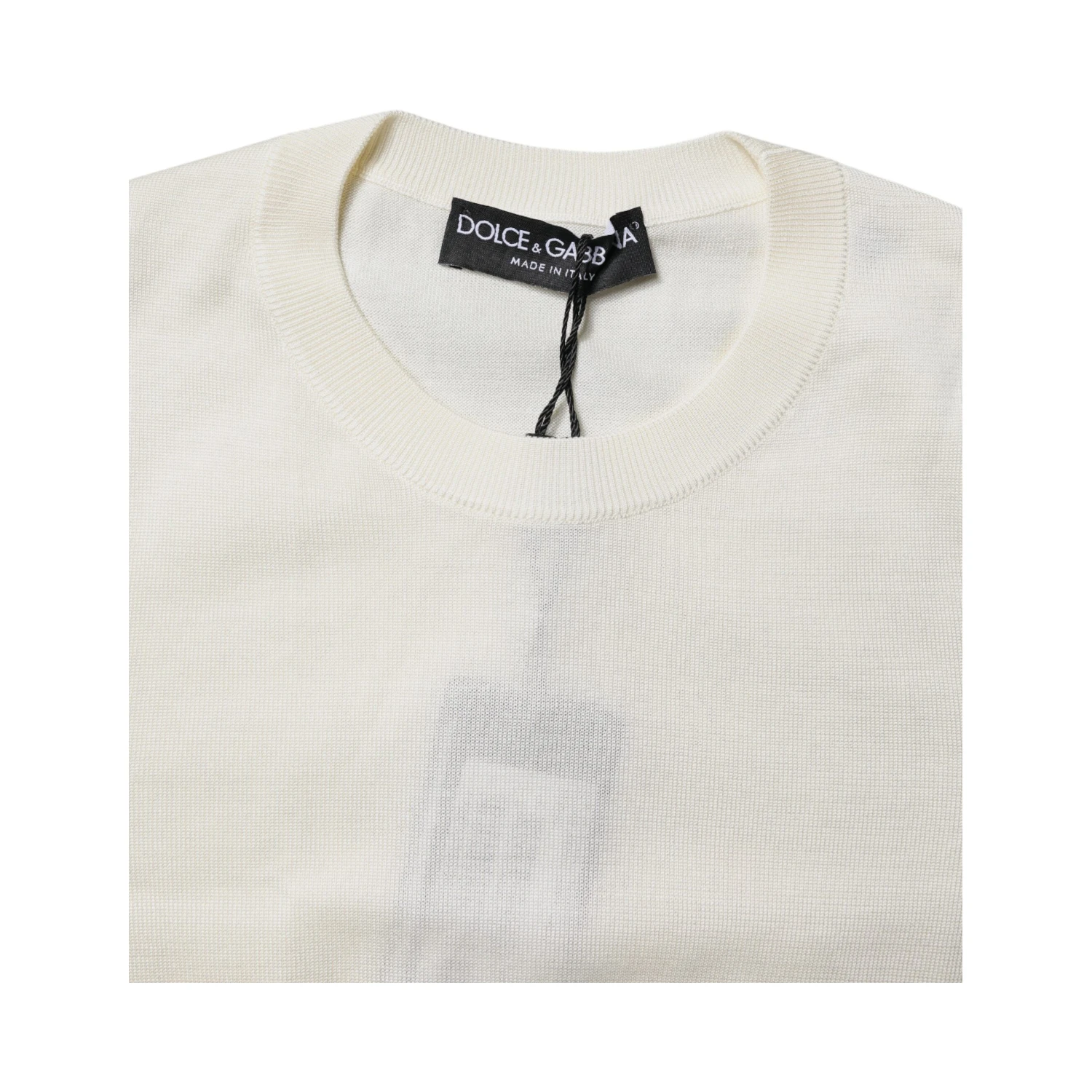 Cream Short Sleeve Silk Round Neck Blouse Top