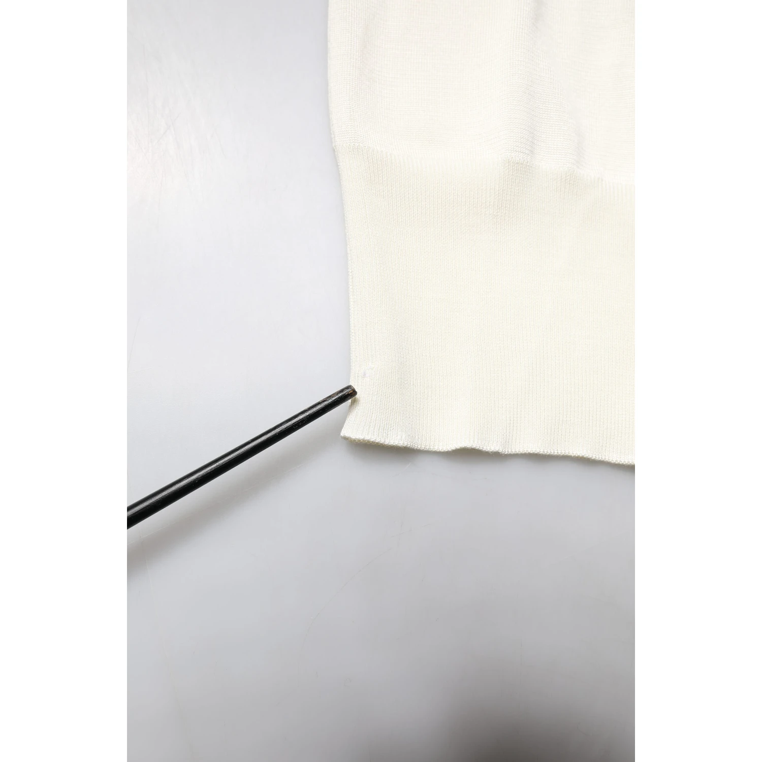 Cream Short Sleeve Silk Round Neck Blouse Top