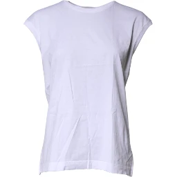 White Cotton Sleeveless Round Neck Tank Top