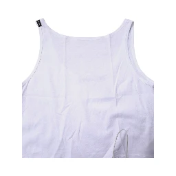 White Cotton Sleeveless Round Neck Tank Top