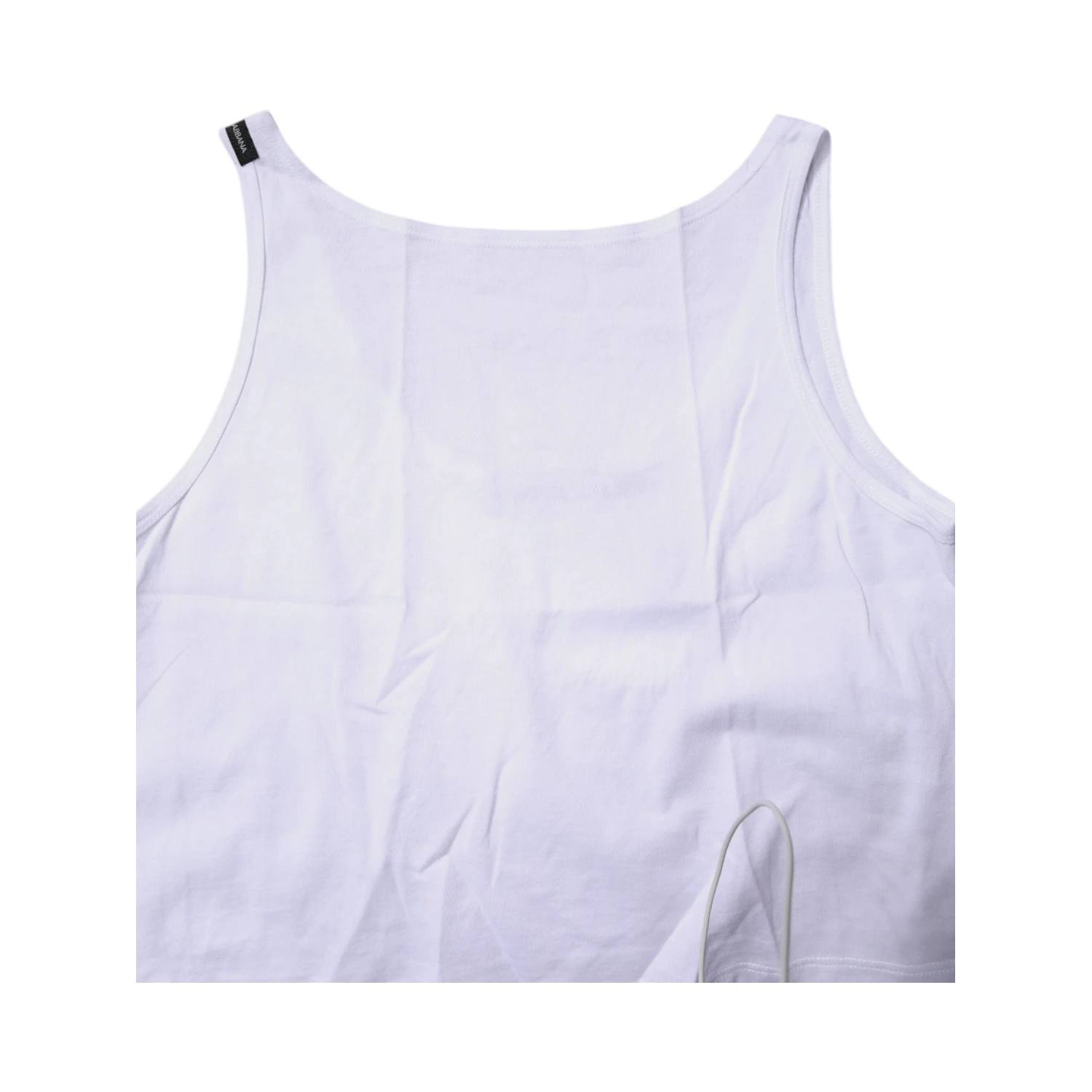 White Cotton Sleeveless Round Neck Tank Top