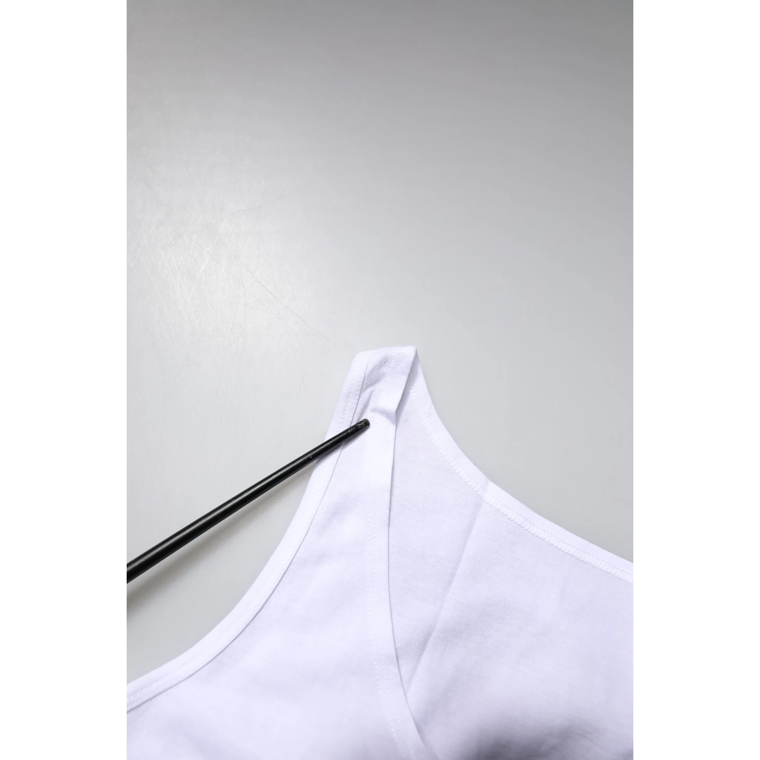 White Cotton Sleeveless Round Neck Tank Top