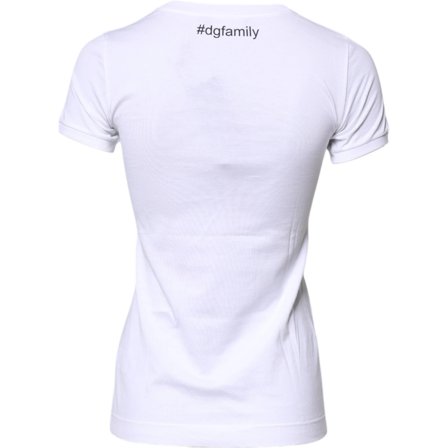White Cotton #DGFAMILY Embroidery T-shirt