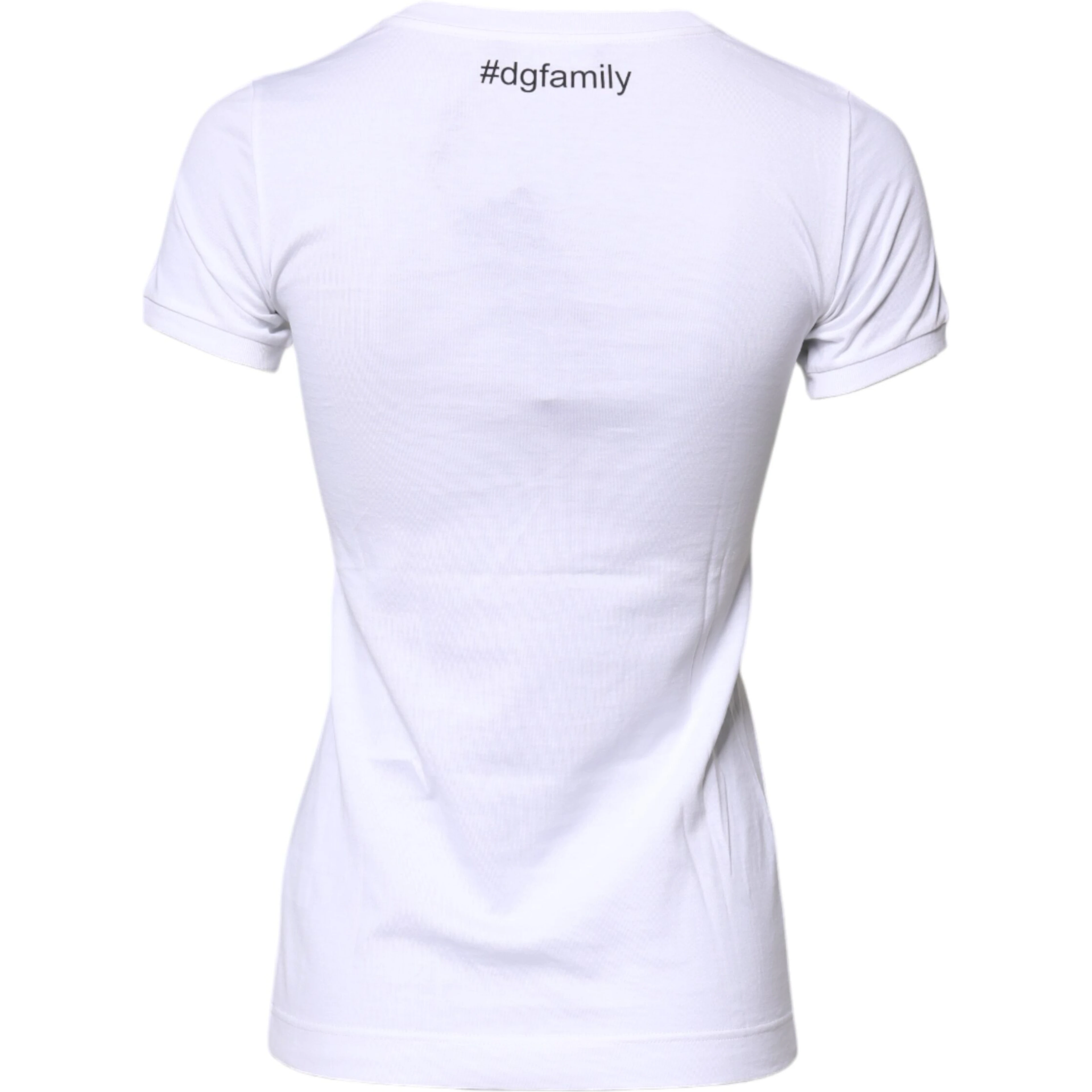 White Cotton #DGFAMILY Embroidery T-shirt