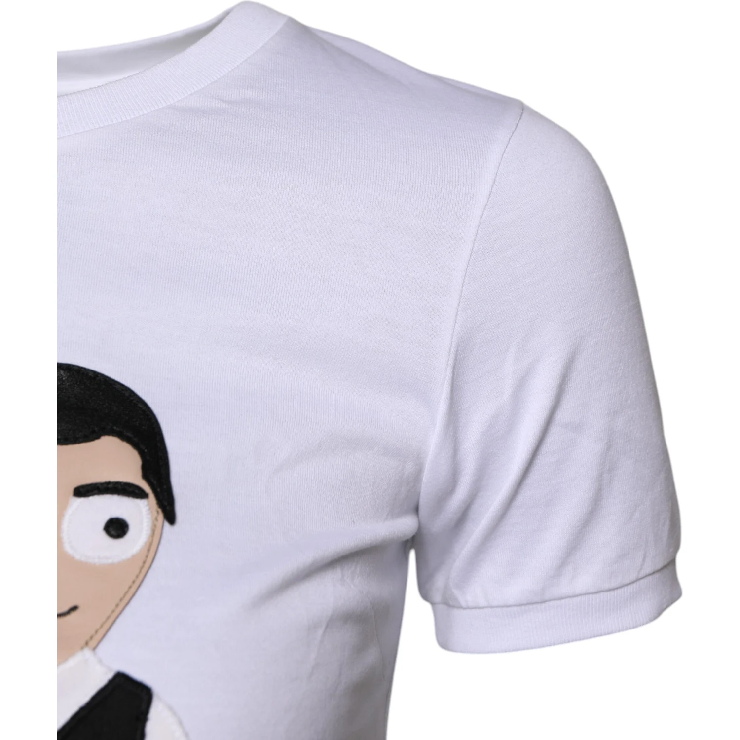 White #DGFAMILY Embroidery Cotton T-shirt