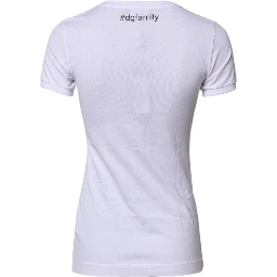 White #DGFAMILY Embroidery Cotton T-shirt