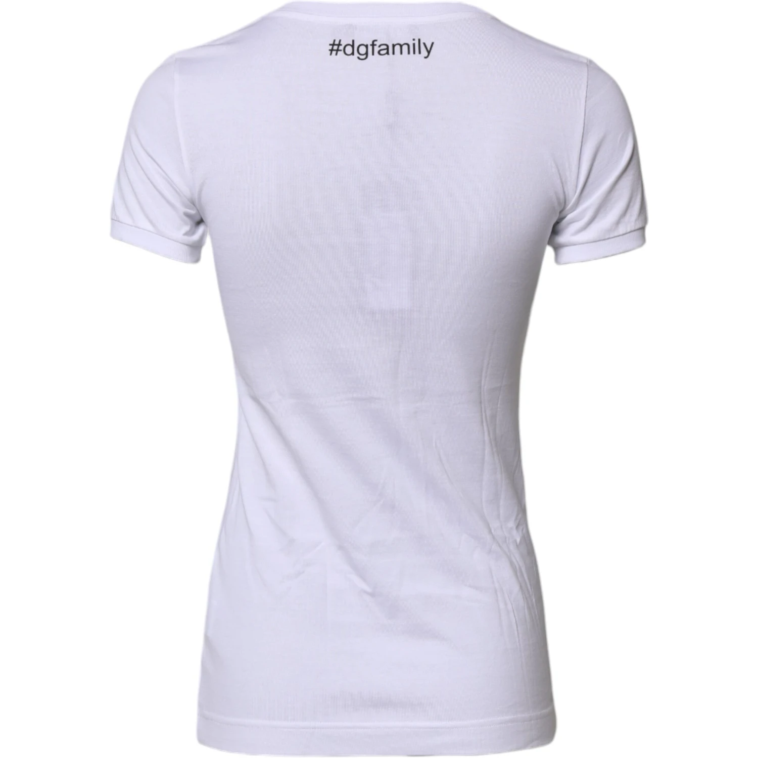 White #DGFAMILY Embroidery Cotton T-shirt
