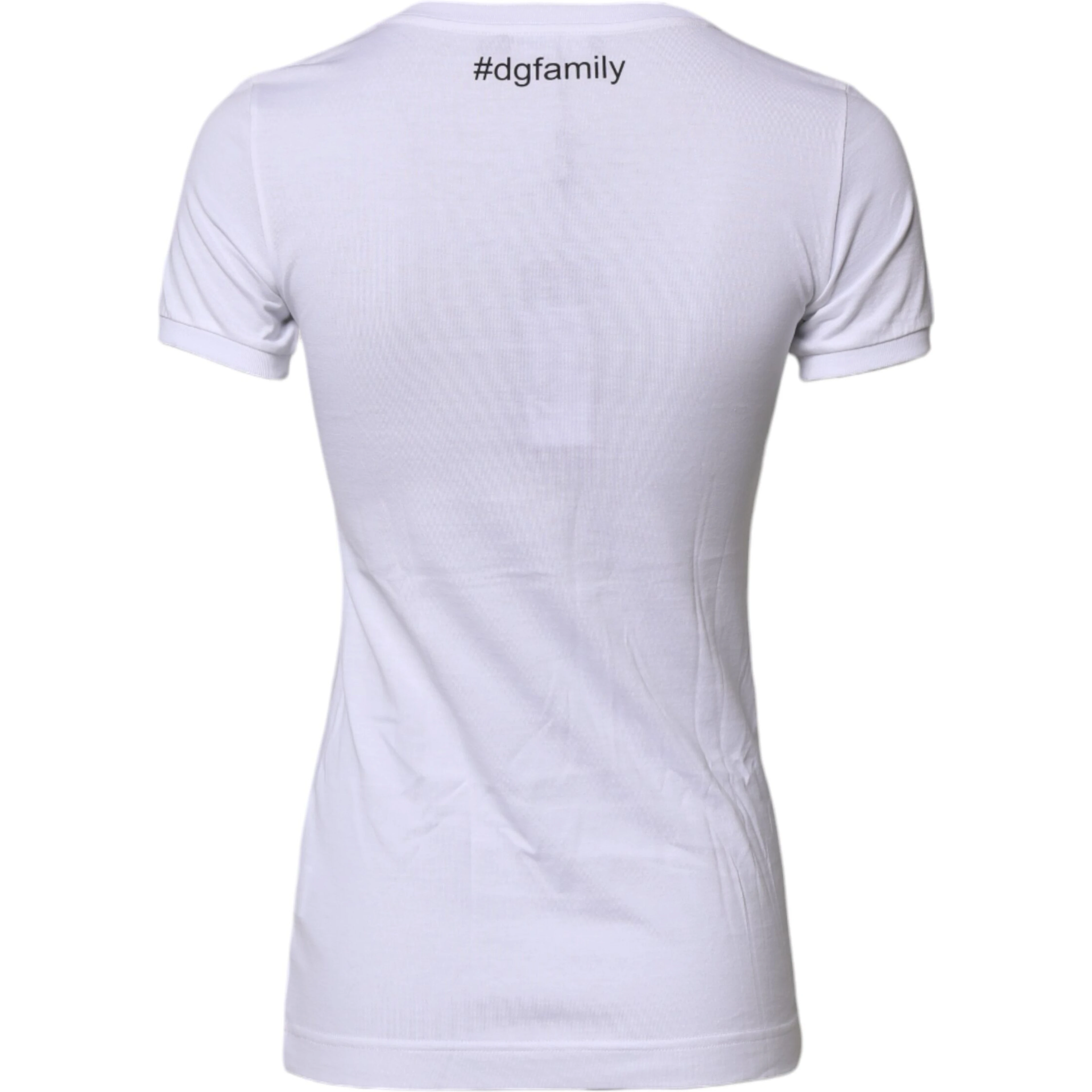 White #DGFAMILY Embroidery Cotton T-shirt