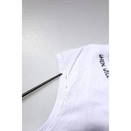 White Cotton Sleeveless Printed Tank T-shirt