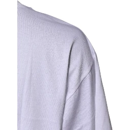 White Printed Round Neck Top Cotton T-shirt