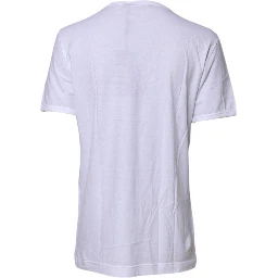 White Short Sleeves Round Neck Top T-shirt