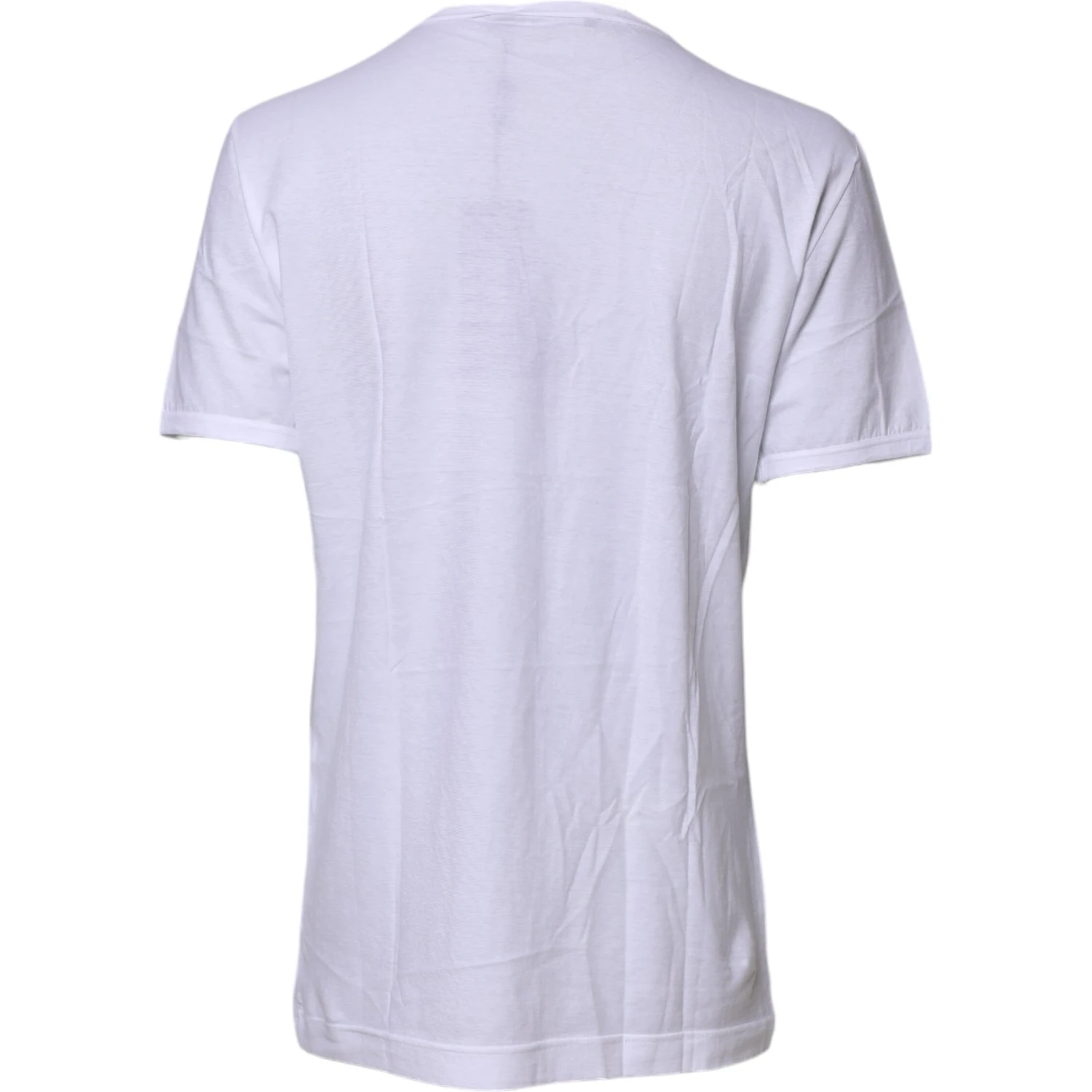 White Short Sleeves Round Neck Top T-shirt