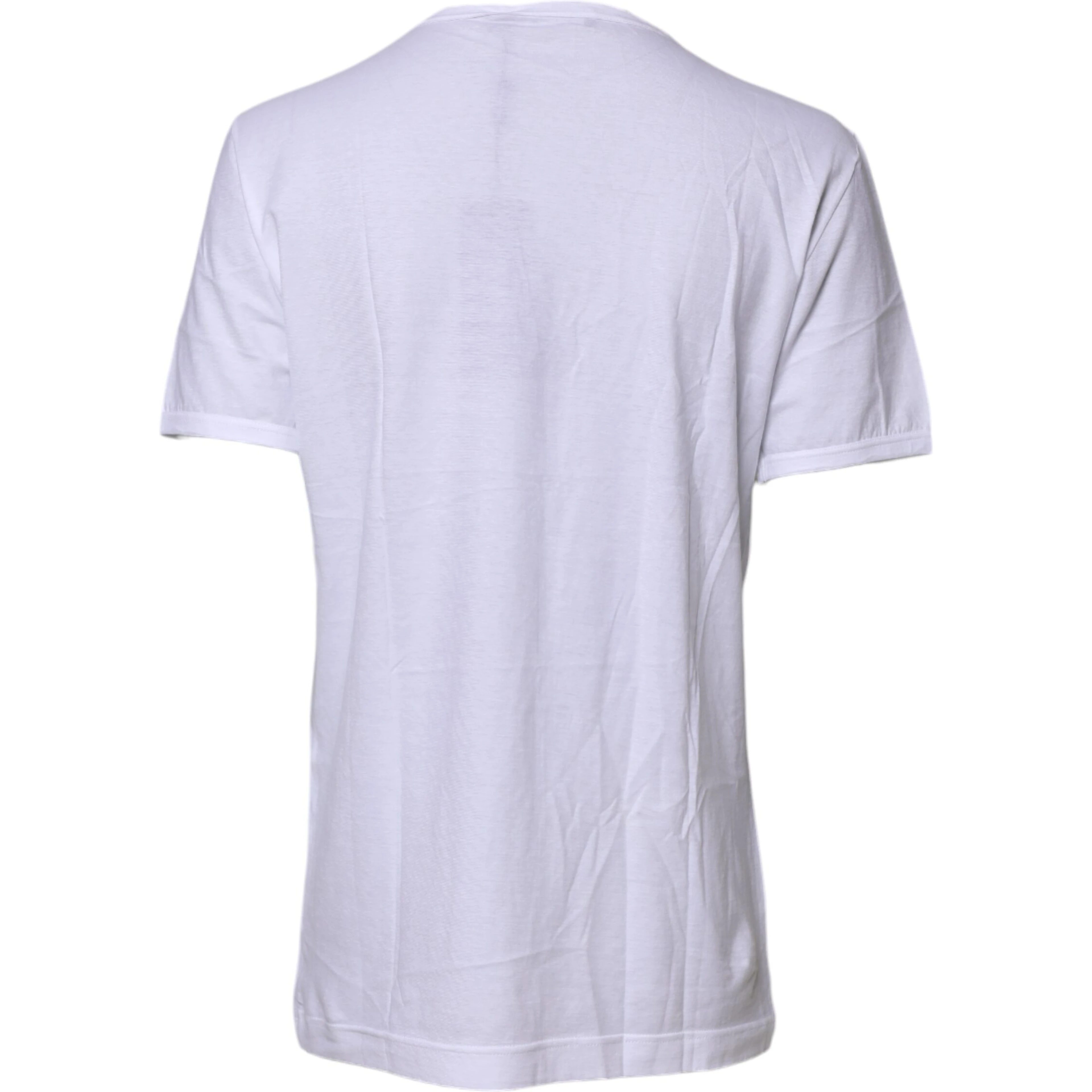 White Short Sleeves Round Neck Top T-shirt