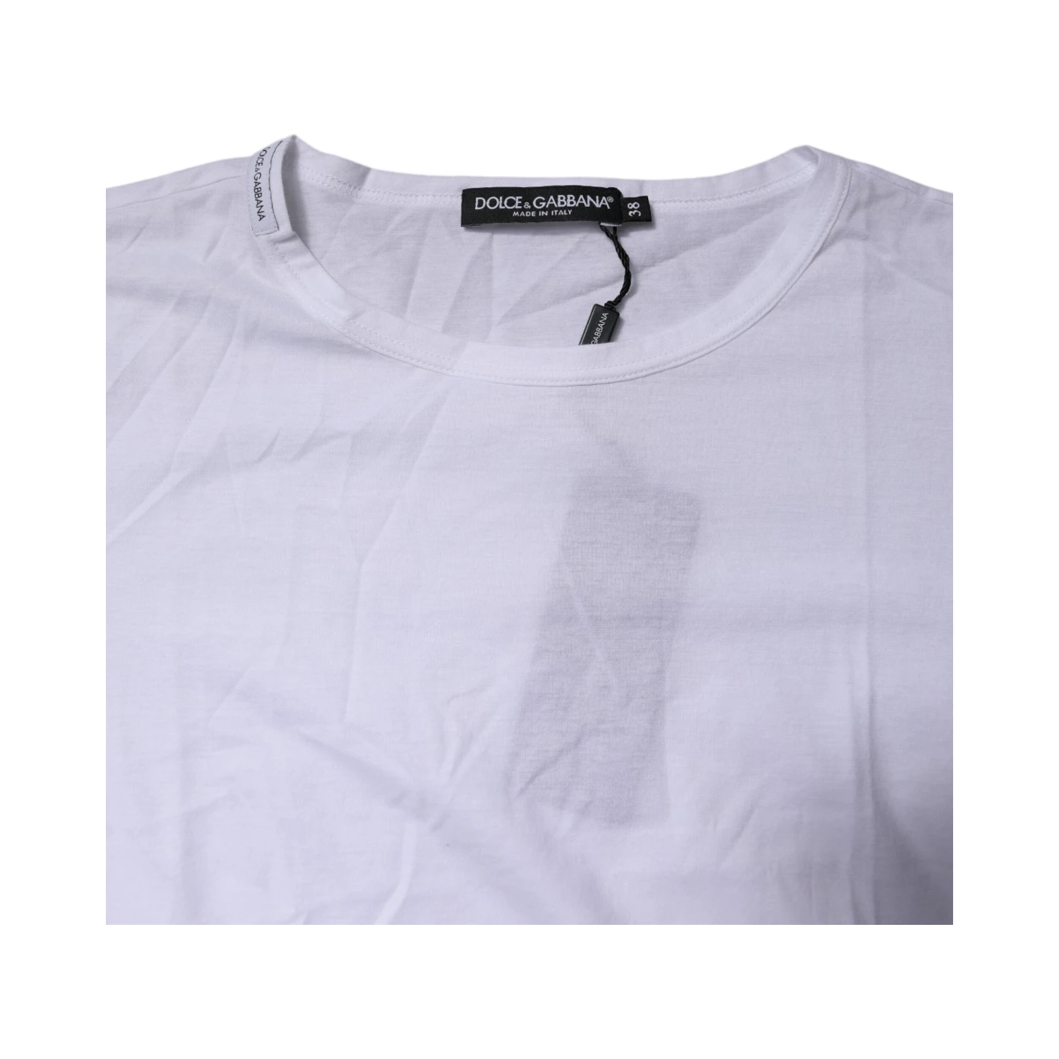 White Short Sleeves Round Neck Top T-shirt