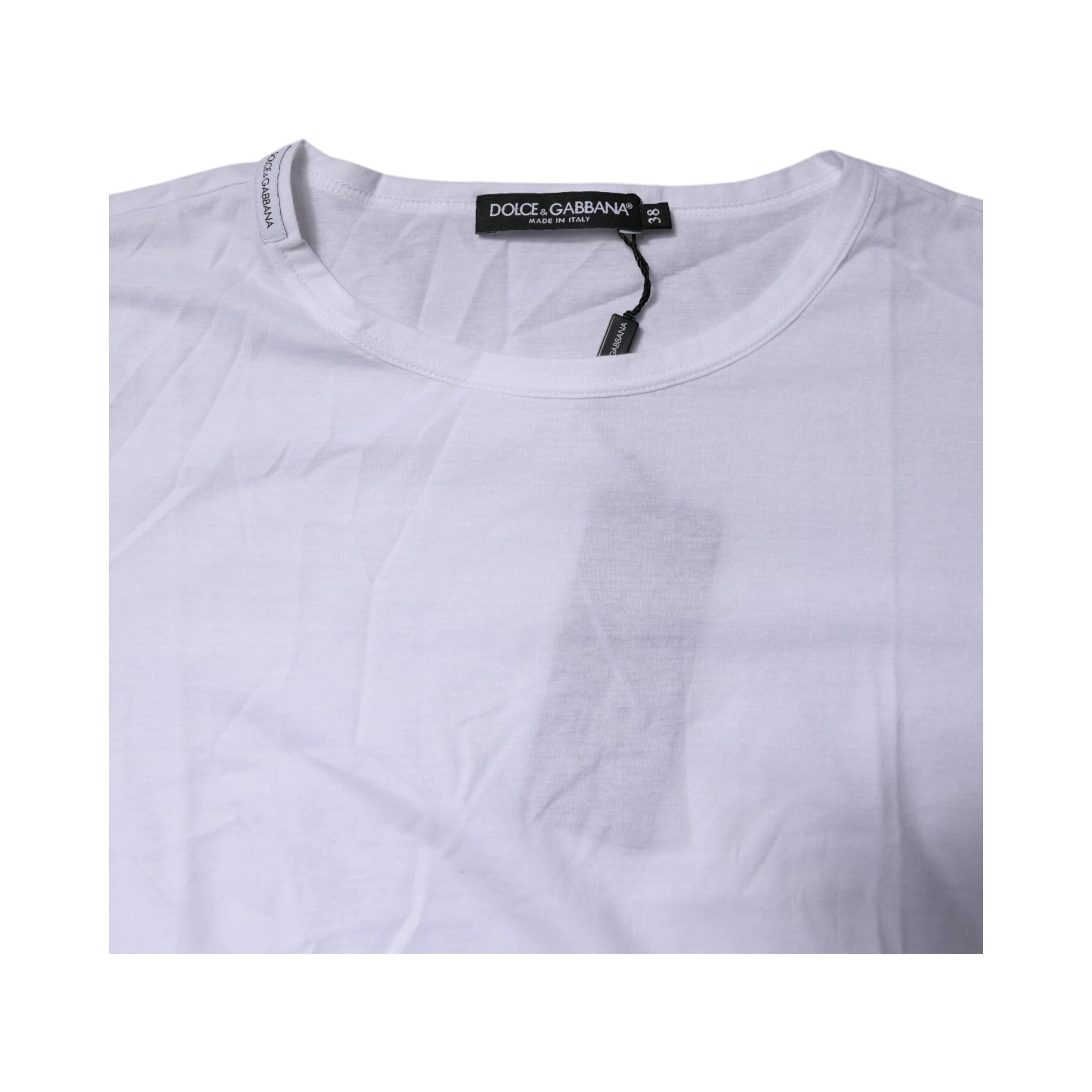 White Short Sleeves Round Neck Top T-shirt