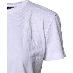 White Short Sleeves Round Neck Top T-shirt