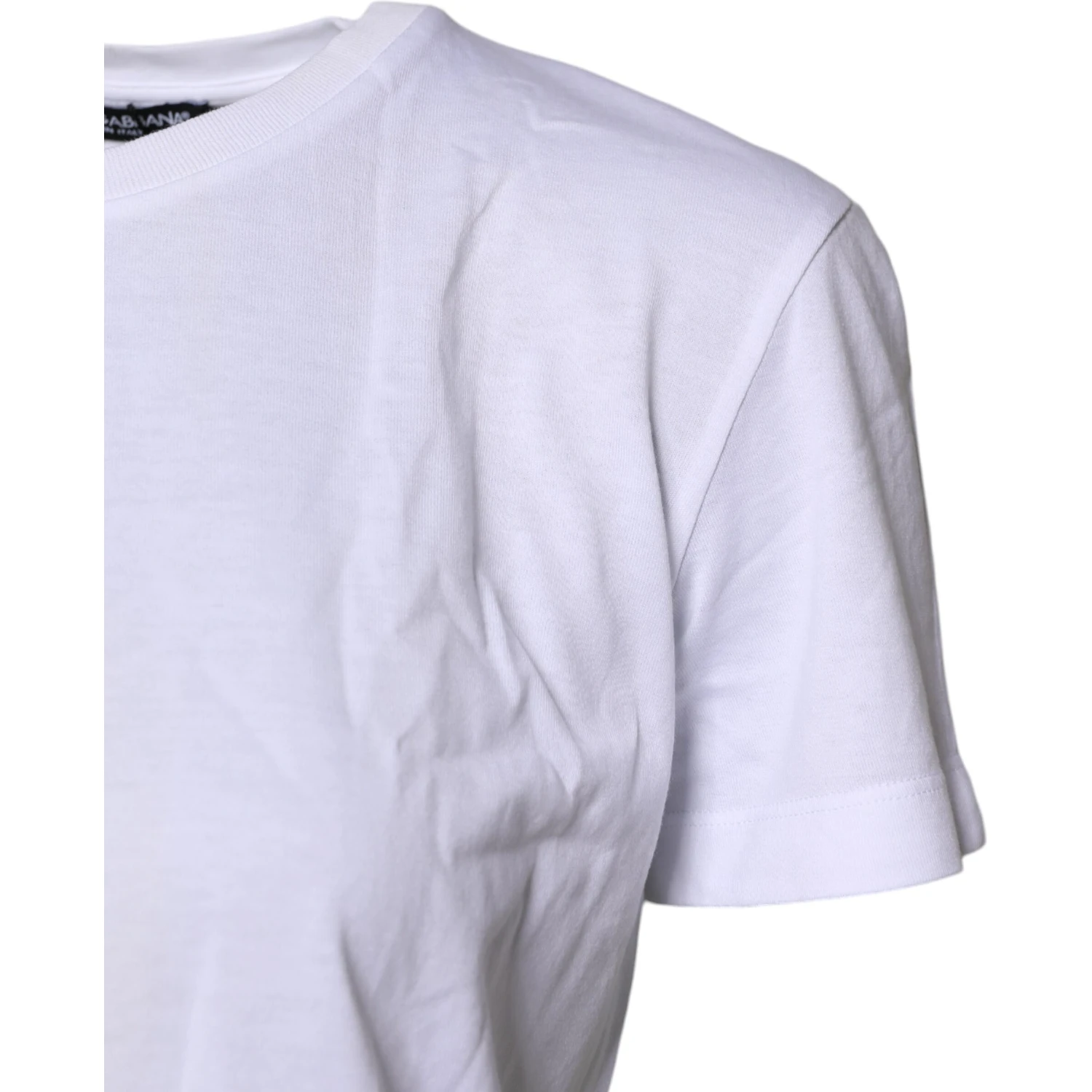 White Short Sleeves Round Neck Top T-shirt
