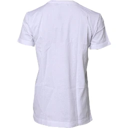 White Short Sleeves Round Neck Top T-shirt