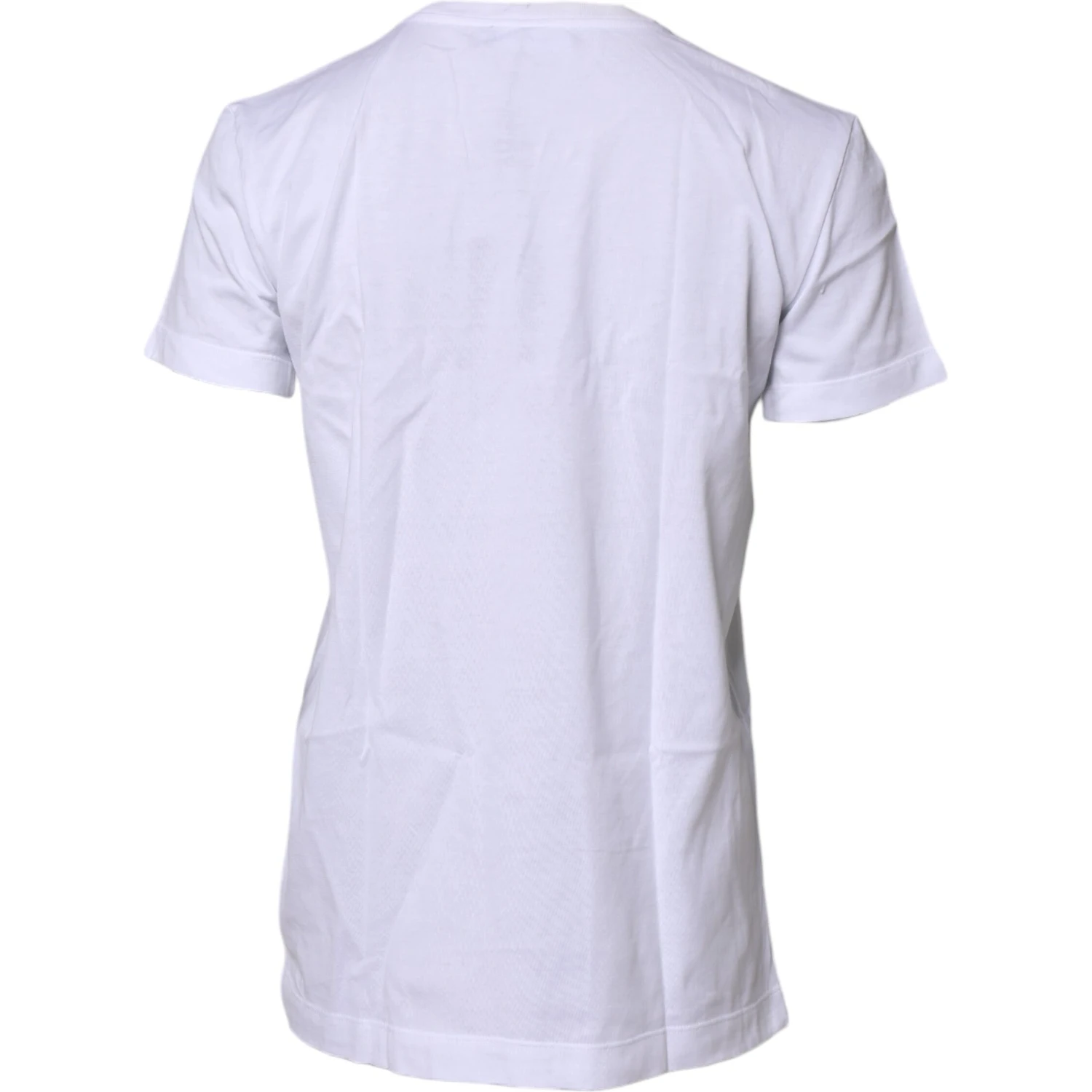 White Short Sleeves Round Neck Top T-shirt
