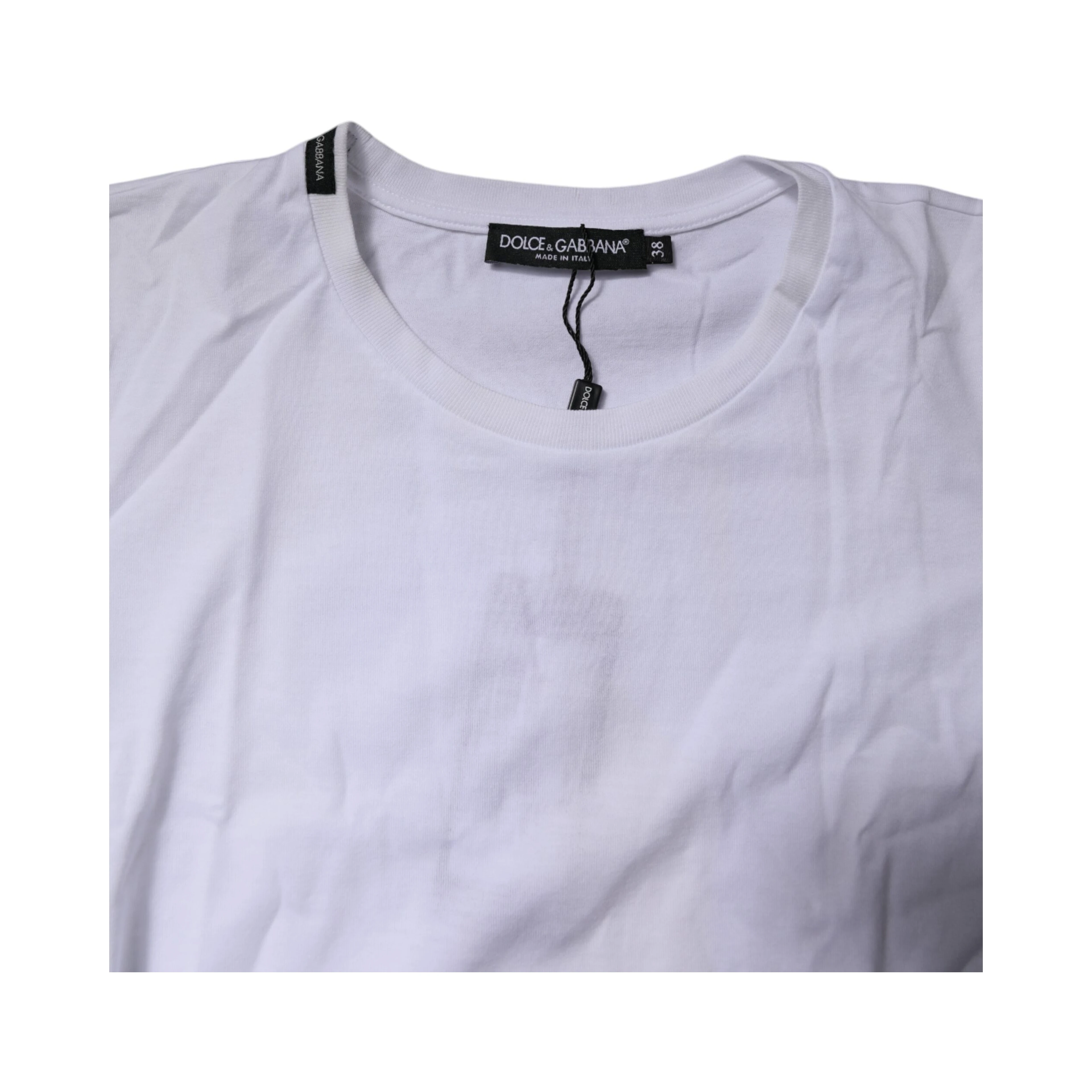White Short Sleeves Round Neck Top T-shirt