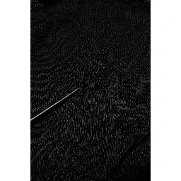 Black Knit Long Sleeves Turtleneck Slim Top