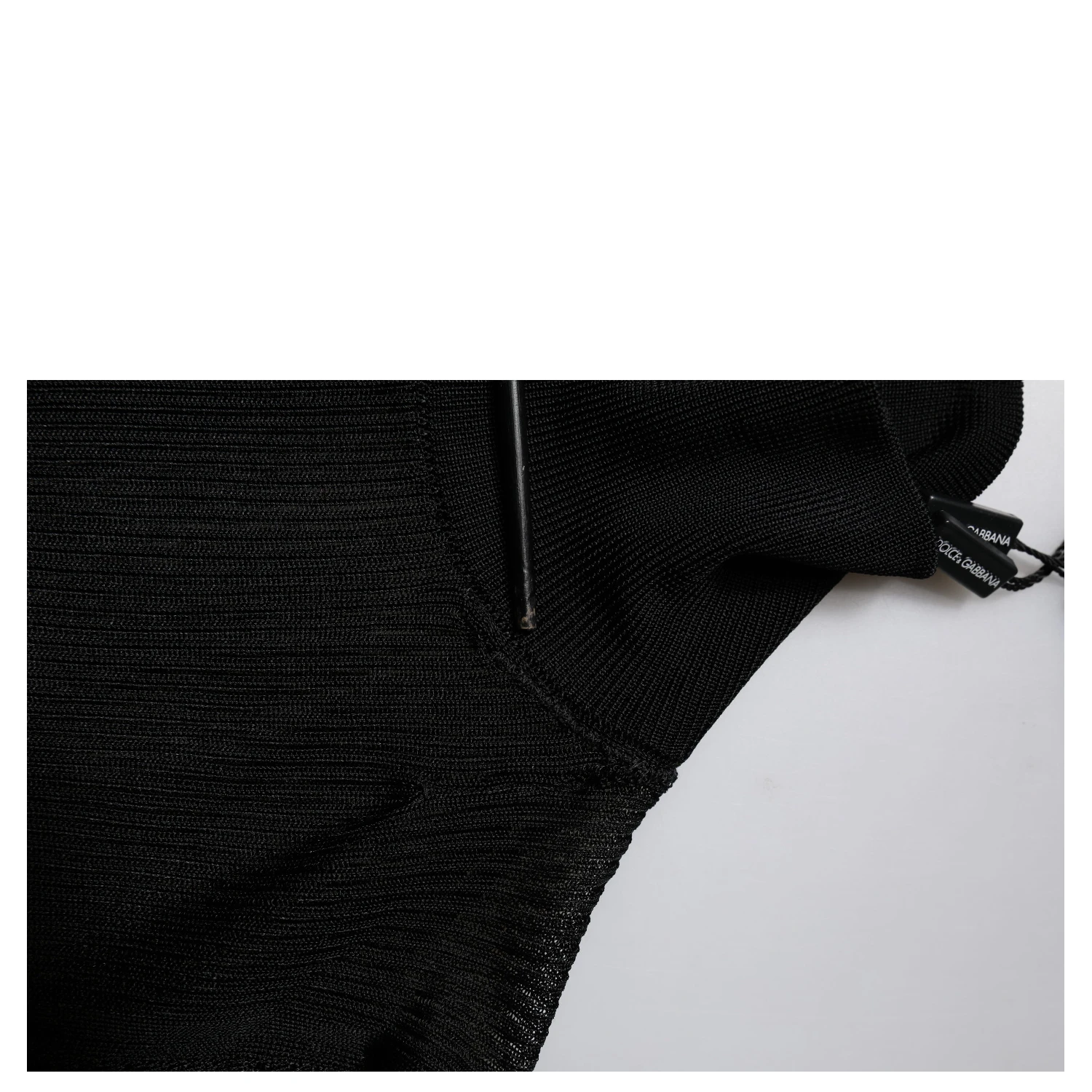 Black Knit Long Sleeves Turtleneck Slim Top