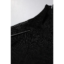 Black Knit Long Sleeves Turtleneck Slim Top