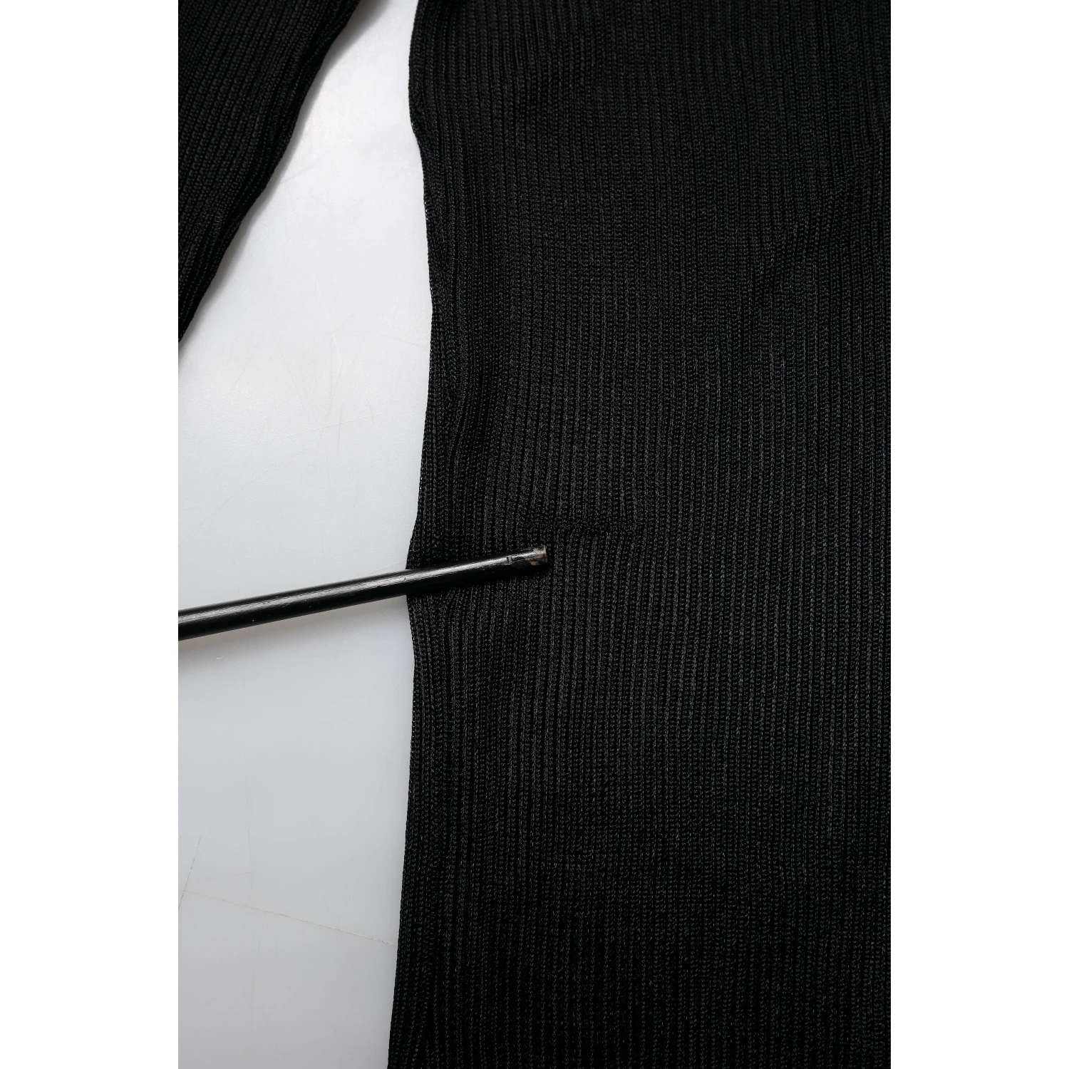 Black Knit Long Sleeves Turtleneck Slim Top