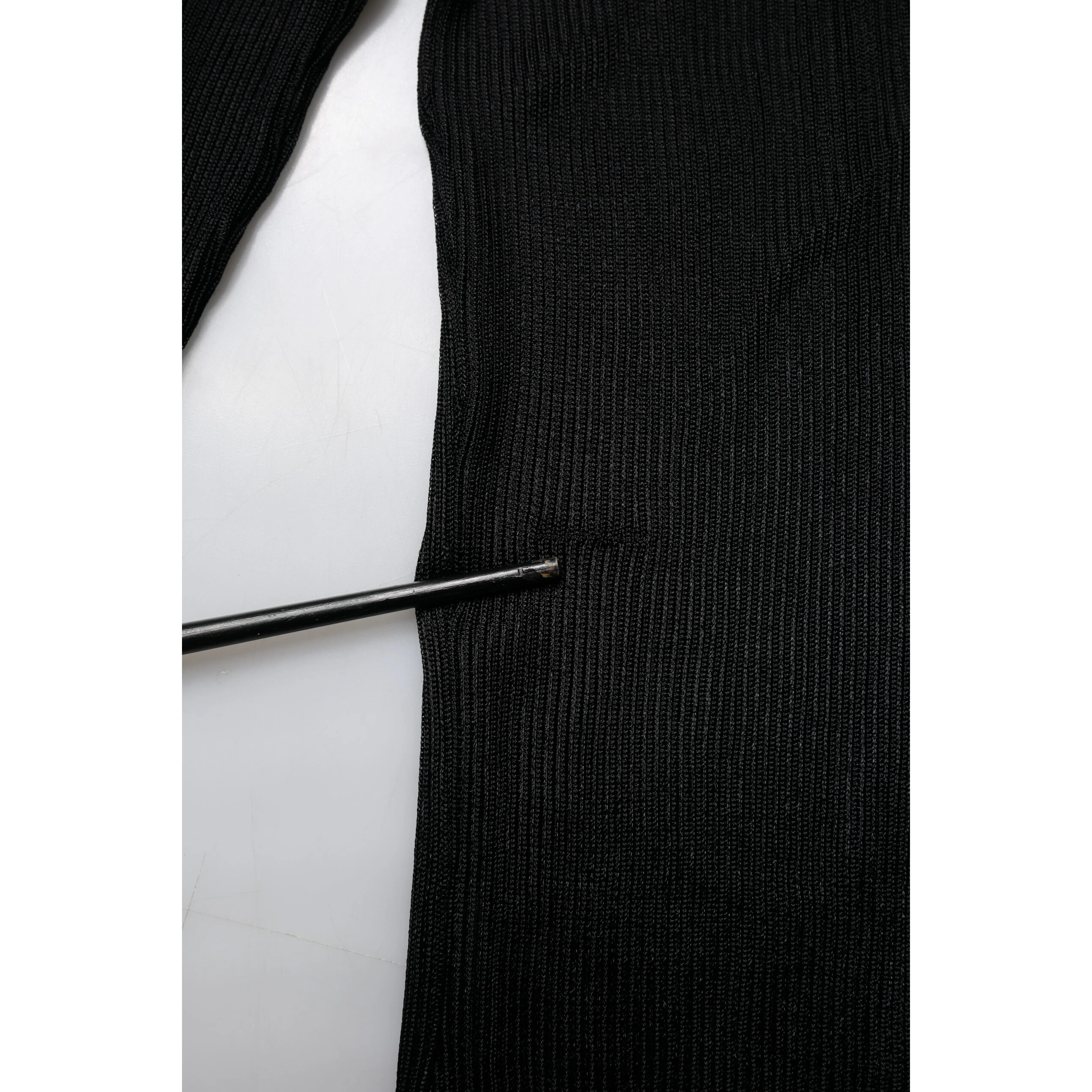 Black Knit Long Sleeves Turtleneck Slim Top