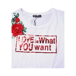 White Floral Graphic Print Sleeveless Tank Top