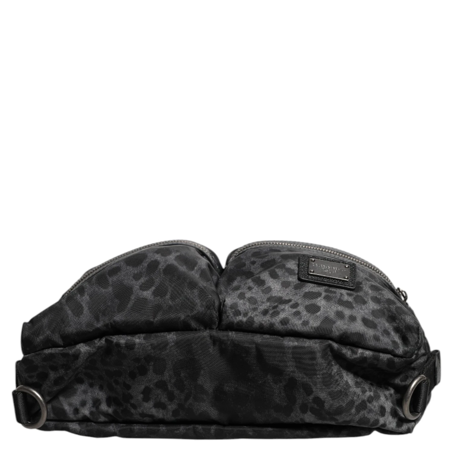 Black Gray Leopard DG Logo Belt Waist Fanny Pack Bag