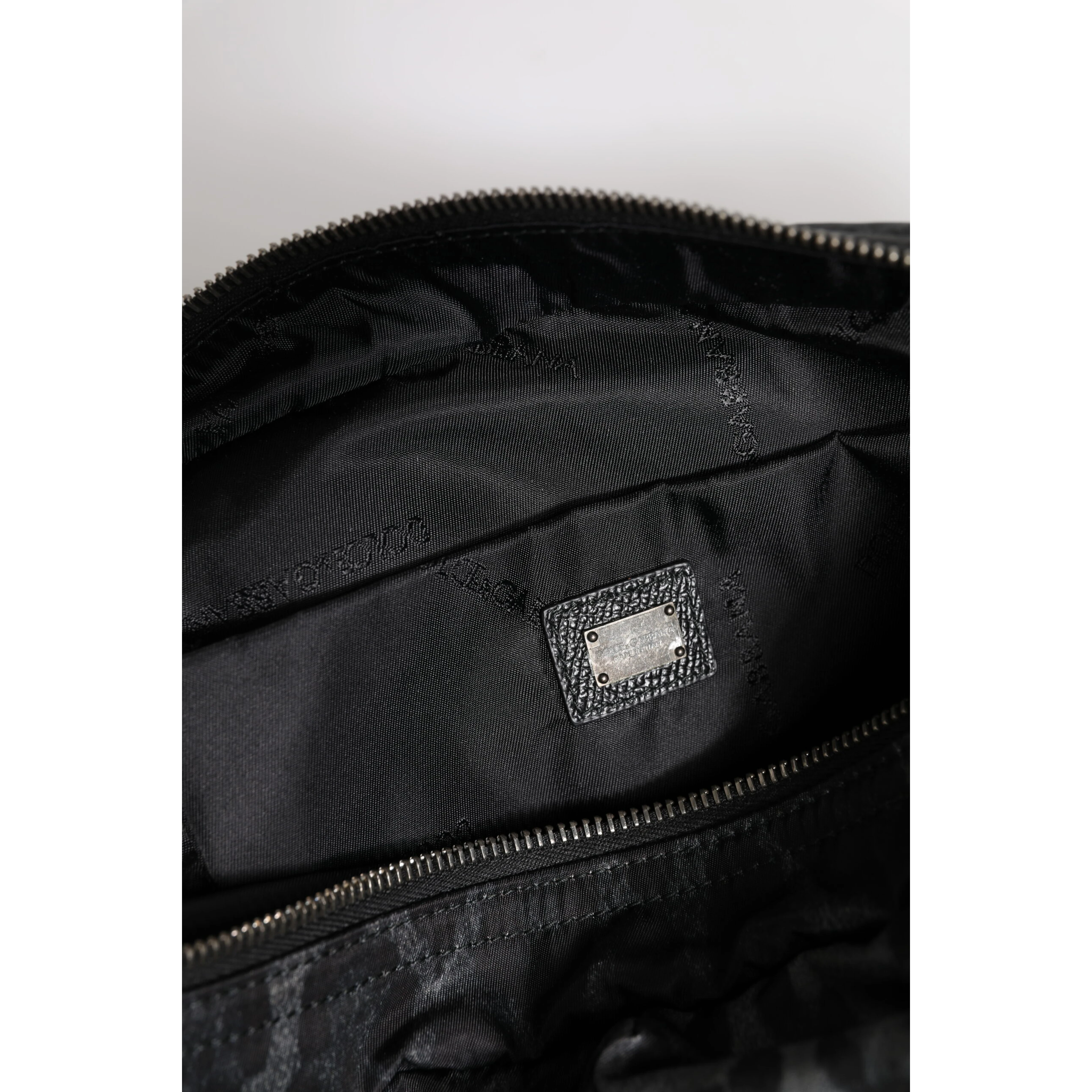 Black Gray Leopard DG Logo Belt Waist Fanny Pack Bag