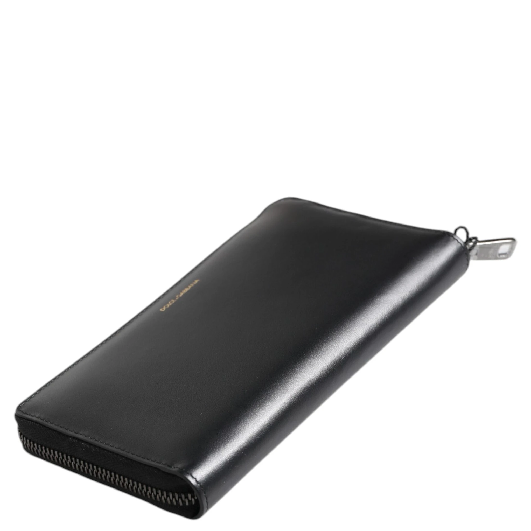 Black Blue Exotic Leather Embossed Continental Wallet