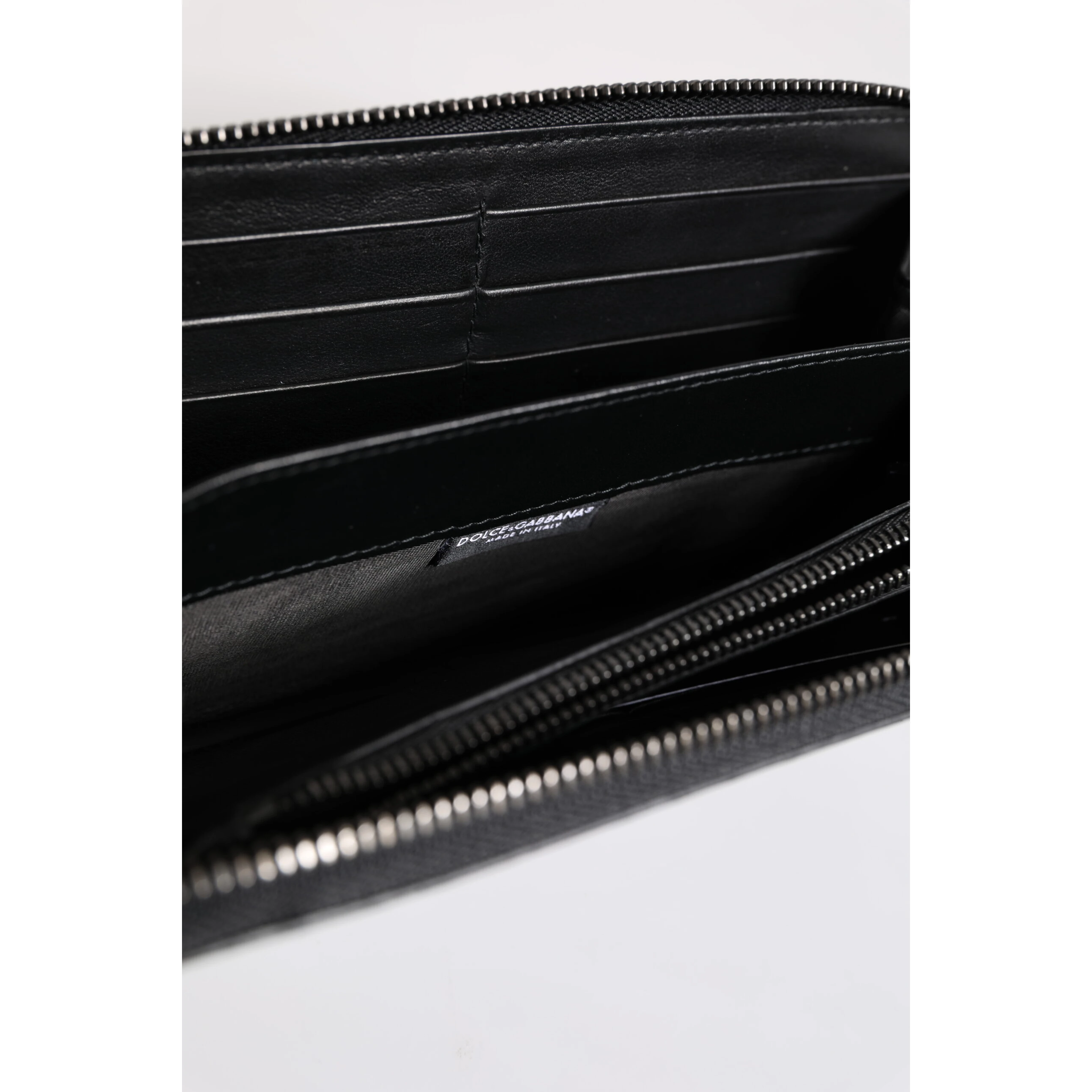 Black Blue Exotic Leather Embossed Continental Wallet