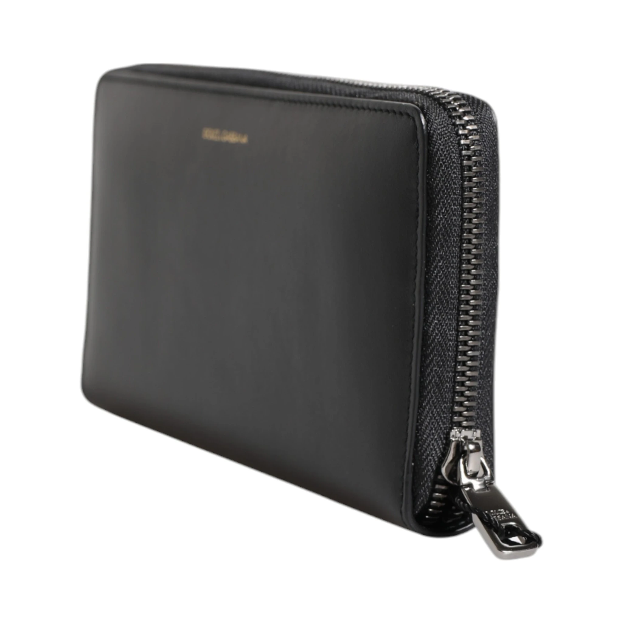 Black Blue Exotic Leather Embossed Continental Wallet