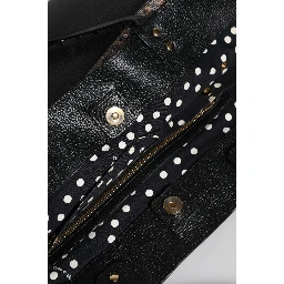 Brown Leopard BEATRICE Leather Logo Plaque Tote Bag