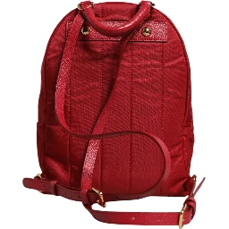 Red #DGFAMILY VULCANO Embellishment Backpack Bag