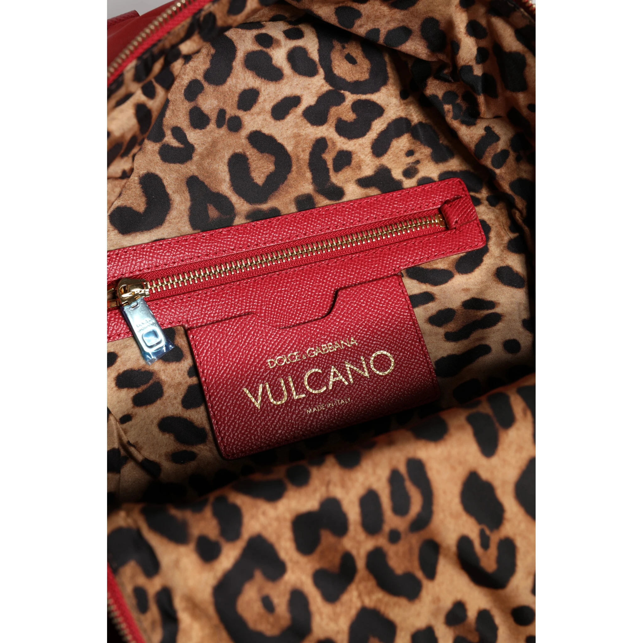 Red #DGFAMILY VULCANO Embellishment Backpack Bag