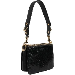 Black Exotic Leather Shoulder Sling Clutch Bag