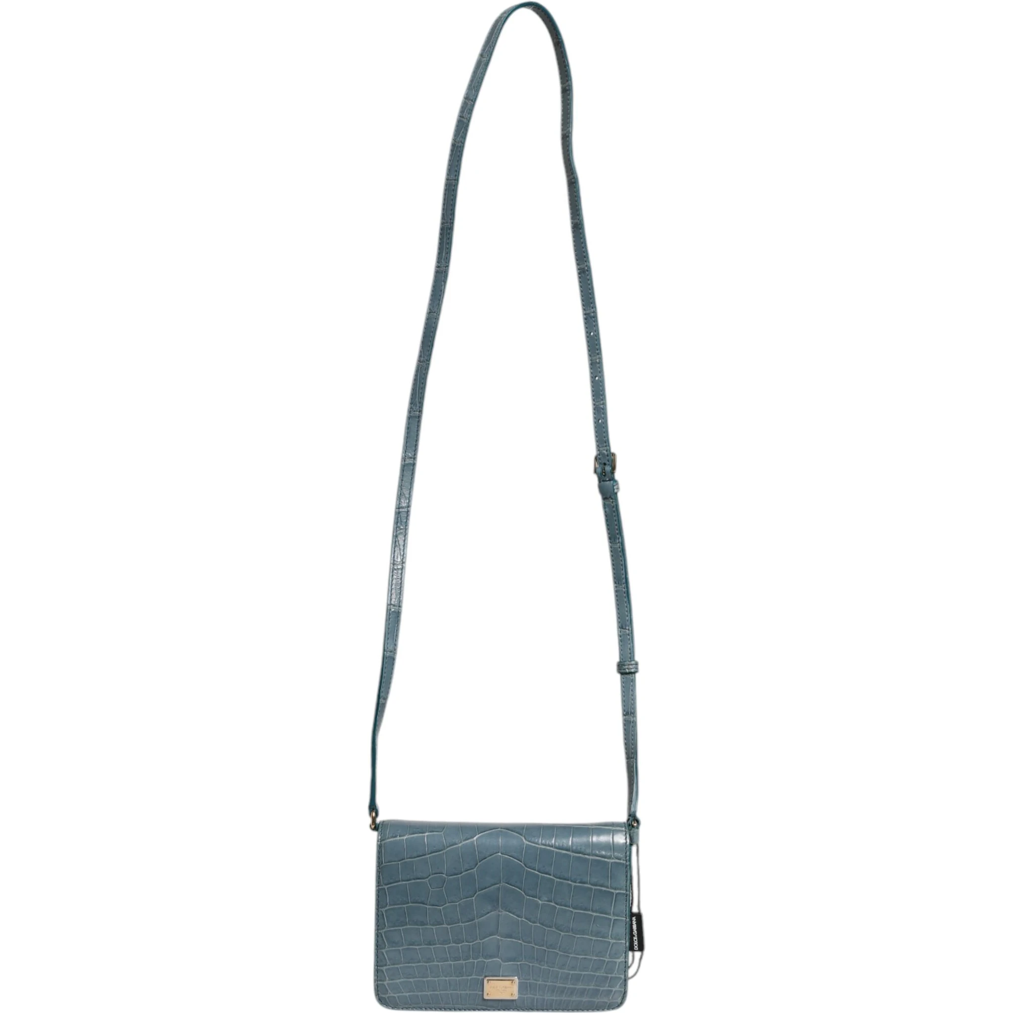 Green Exotic Leather DG Plaque Crossbody Mini Bag