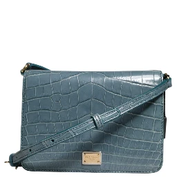 Green Exotic Leather DG Plaque Crossbody Mini Bag