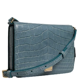 Green Exotic Leather DG Plaque Crossbody Mini Bag