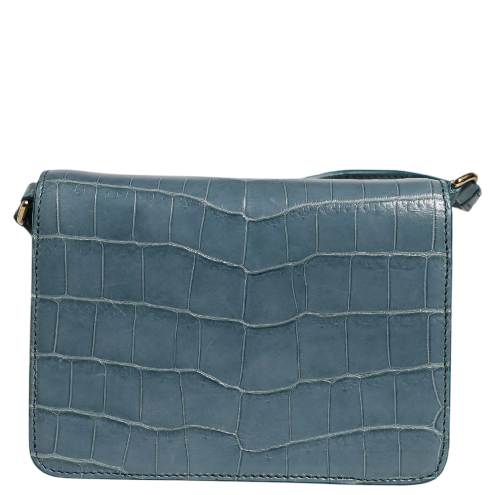 Green Exotic Leather DG Plaque Crossbody Mini Bag