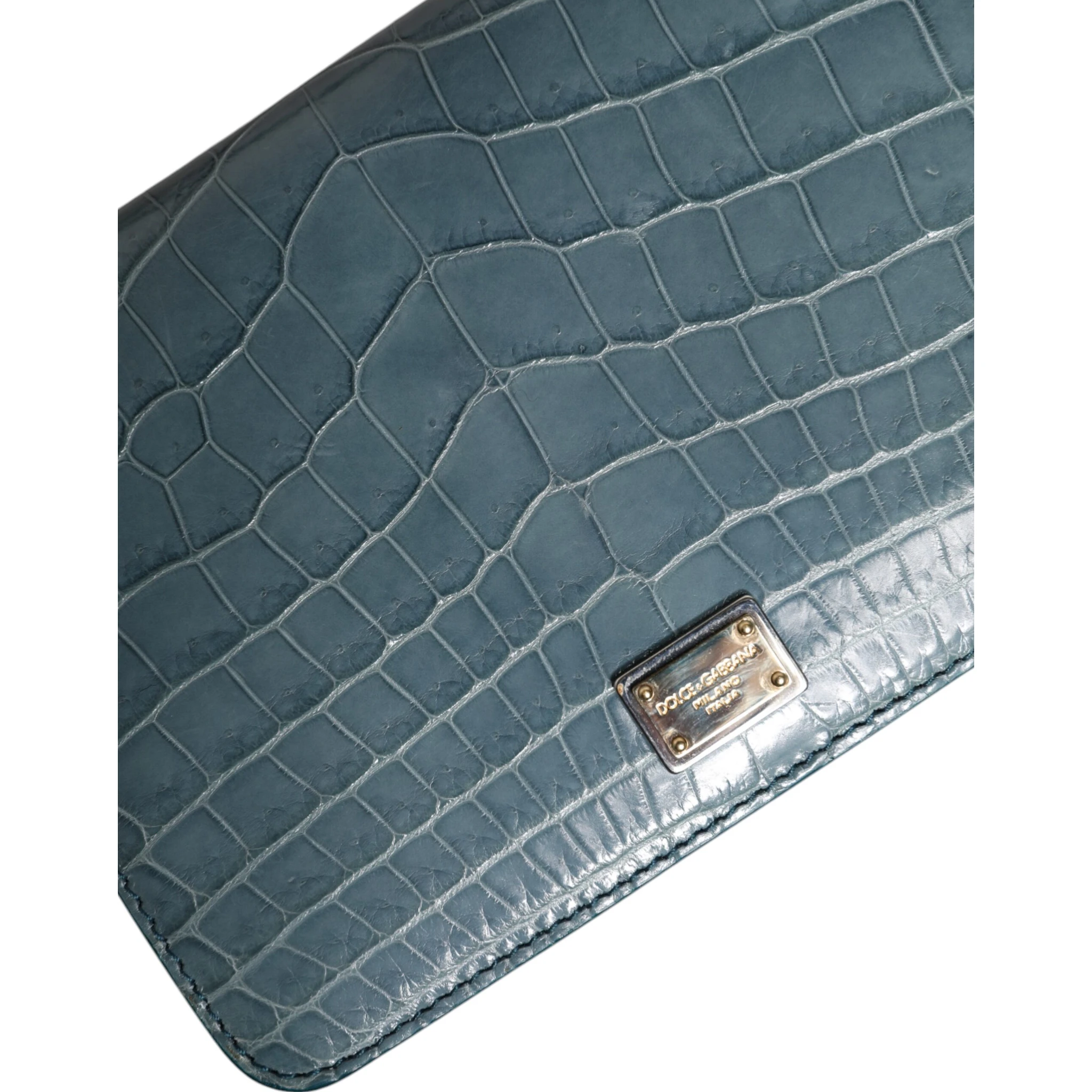 Green Exotic Leather DG Plaque Crossbody Mini Bag