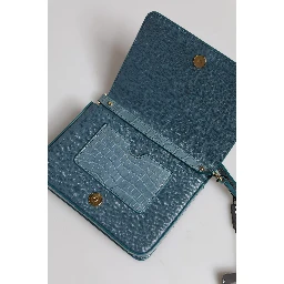 Green Exotic Leather DG Plaque Crossbody Mini Bag