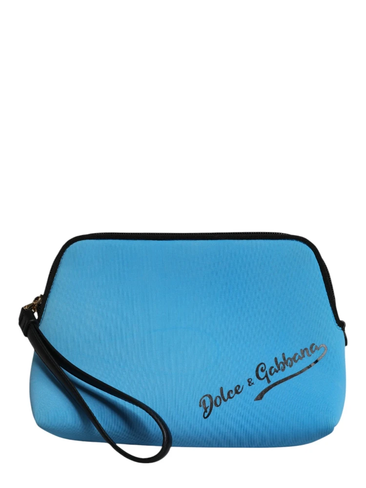Blue DG Logo Print Clutch Zip Borse Pouch Bag alternative