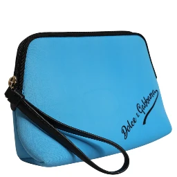 Blue DG Logo Print Clutch Zip Borse Pouch Bag